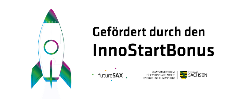 Gefördert durch den InnoStartBonus – futureSAX, Staatsministerium für Wirtschaft, Arbeit, Energie und Klimaschutz, Freistaat Sachsen